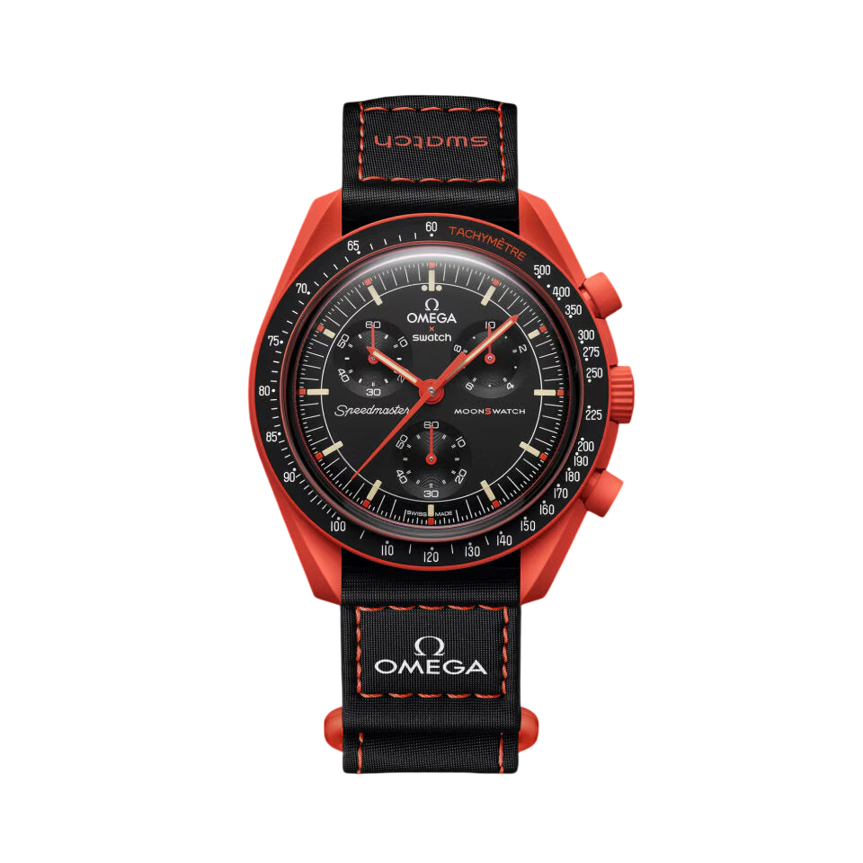 bioceramic Moonswatch MISSION ON EARTH - LAVA Clone 1.1