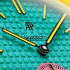 OTG ROZ Materiale della cassa SWATCH BIOCERAMIC Impermeabile 2 Bar Movimento Meccanico Clone 1.1