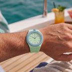 BLAUE ACHT Materiale della cassa SWATCH BIOCERAMIC Impermeabile 2 Bar Movimento Meccanico Clone 1.1