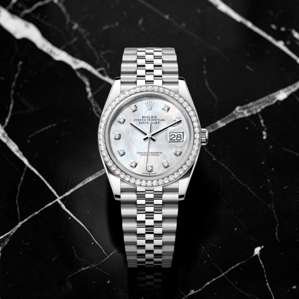 Rolex Datejust  Black Diamond Dial Stainless Steel Oyster 36mm Clone 1.1 Mens Watch