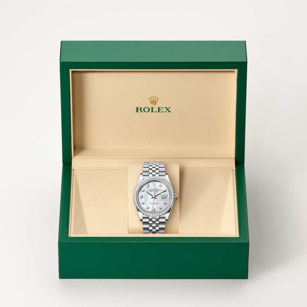 Rolex Datejust  Black Diamond Dial Stainless Steel Oyster 36mm Clone 1.1 Mens Watch