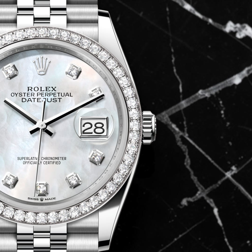 Rolex Datejust  Black Diamond Dial Stainless Steel Oyster 36mm Clone 1.1 Mens Watch