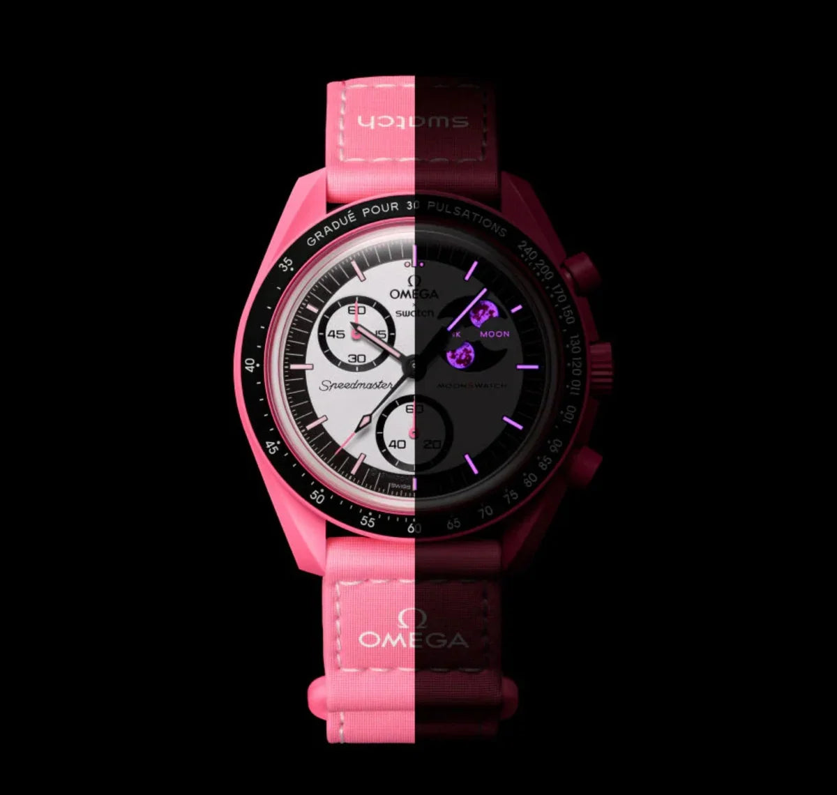 bioceramic Moonswatch MISSION TO THE PINK MOONPHASE Clone 1.1