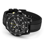 Orologio Breitling Endurance Pro 44mm con quadrante nero, Clone 1.1 dettagli gialli e cinturino in caucciù chrono ibrido